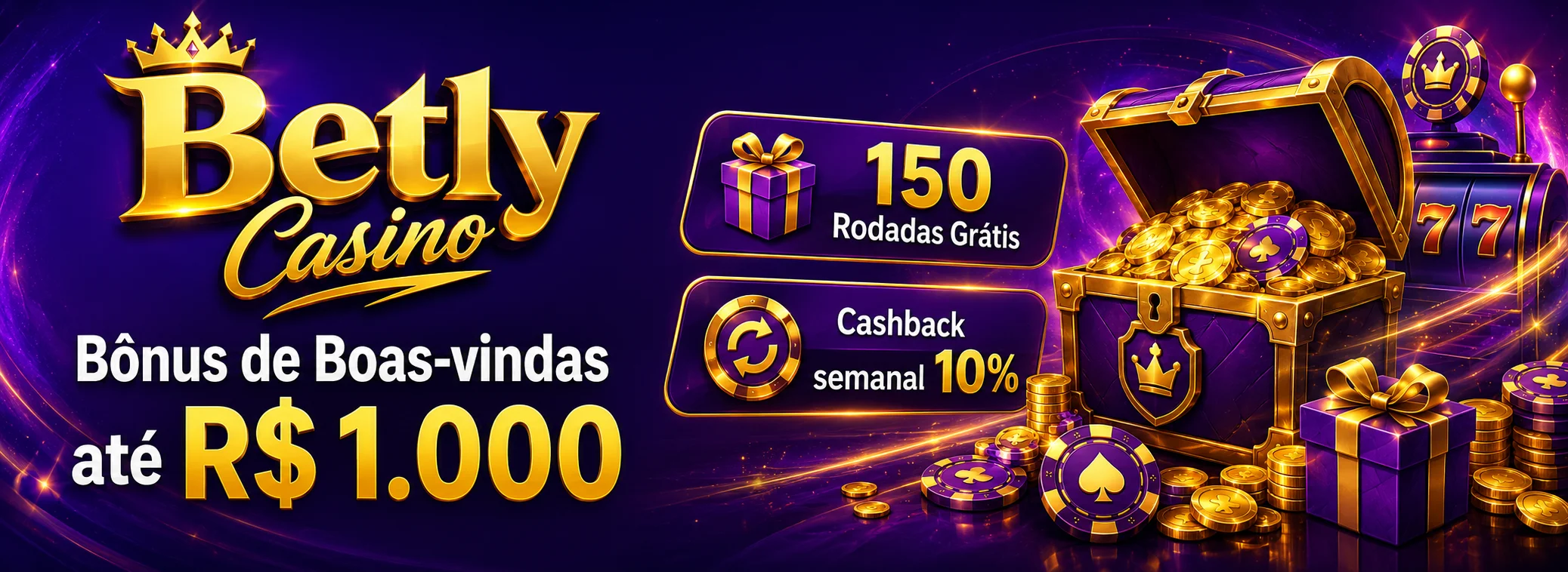 até R$ 1.000 + 150 rodadas grátis